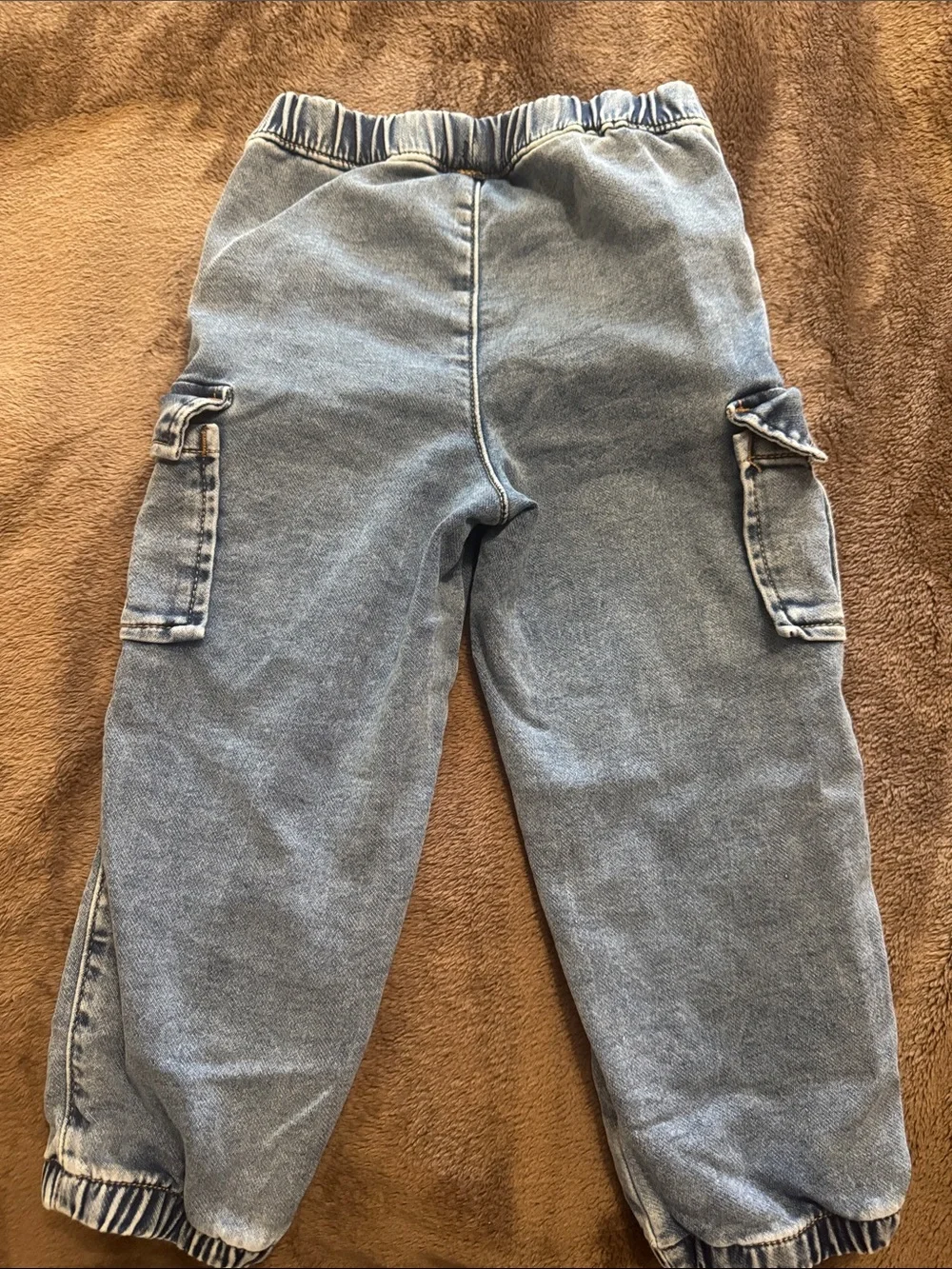 GAP Boys Light Wash Denim Cargo Pants